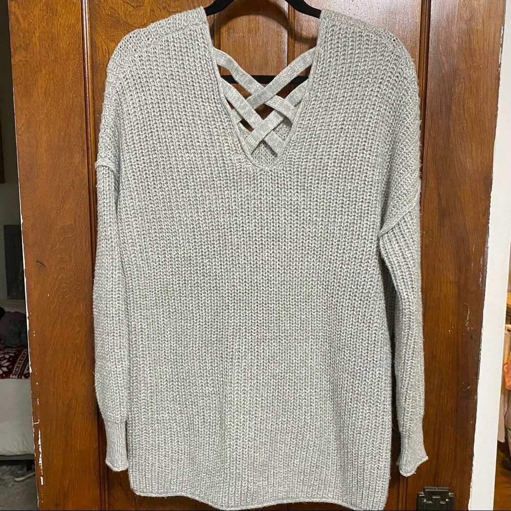 Gray Knitted Sweater - Picture 3 of 3